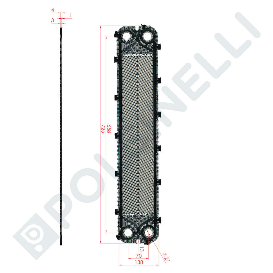Placa para intercambiador de calor Maxi 80
