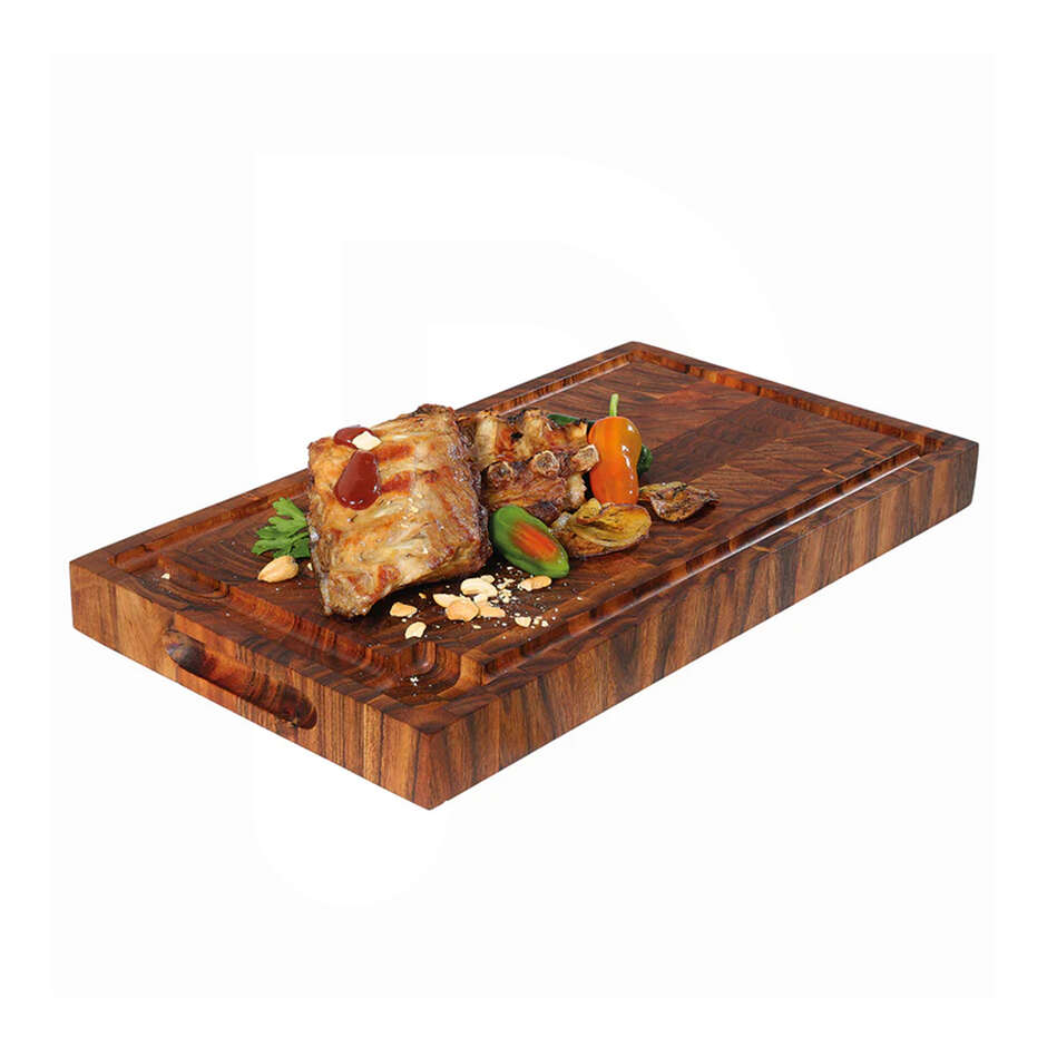 Planche à découper Zassenhaus avec rainure à jus et structure mosaïque 45×25 cm