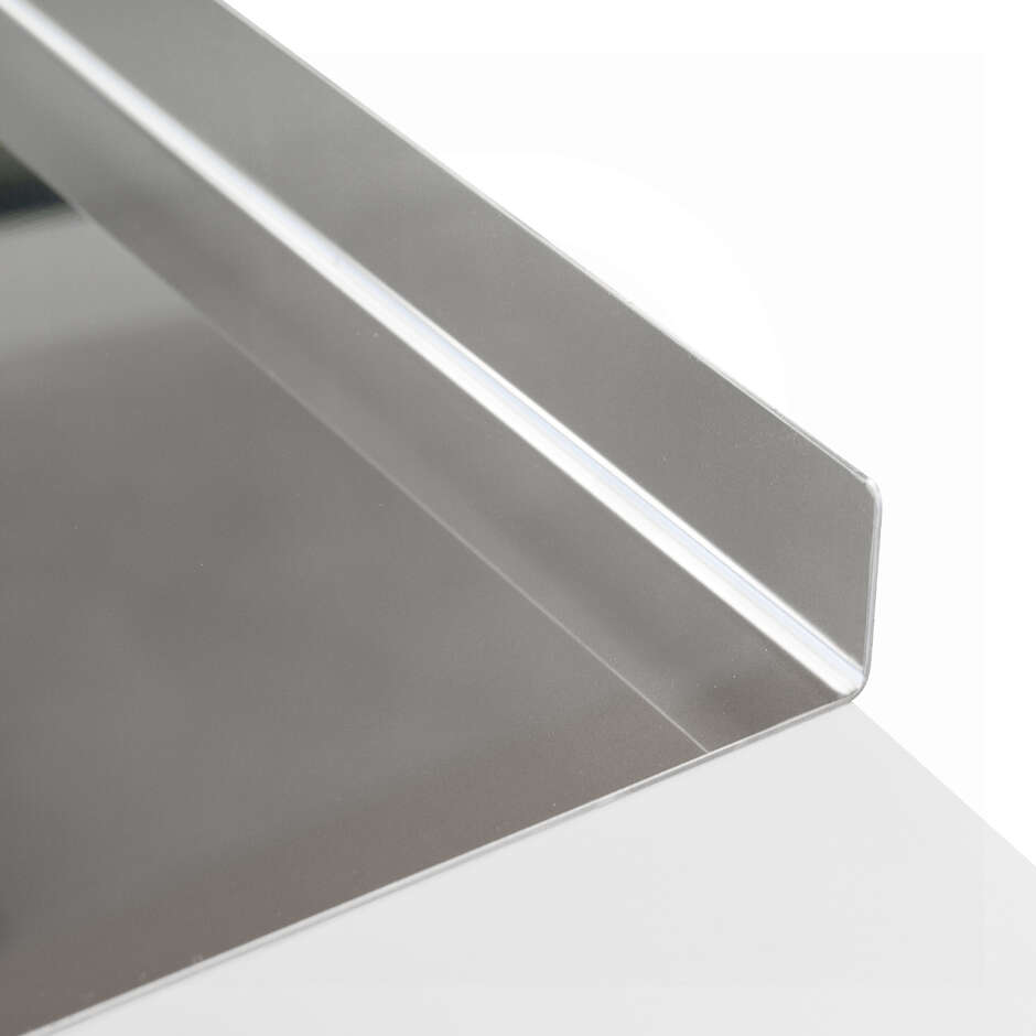 Planche en acier inoxydable AISI 304 avec bord - 30x50 cm