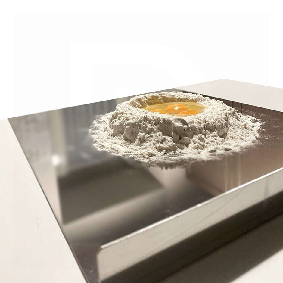 Planche en acier inoxydable AISI 304 avec bord - 40x50 cm