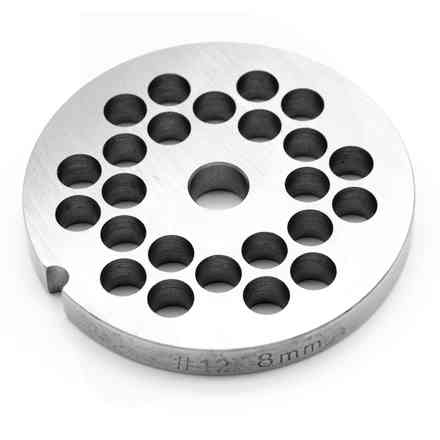 Plaque en acier inoxydable pour hachoir à viande N.12 F8