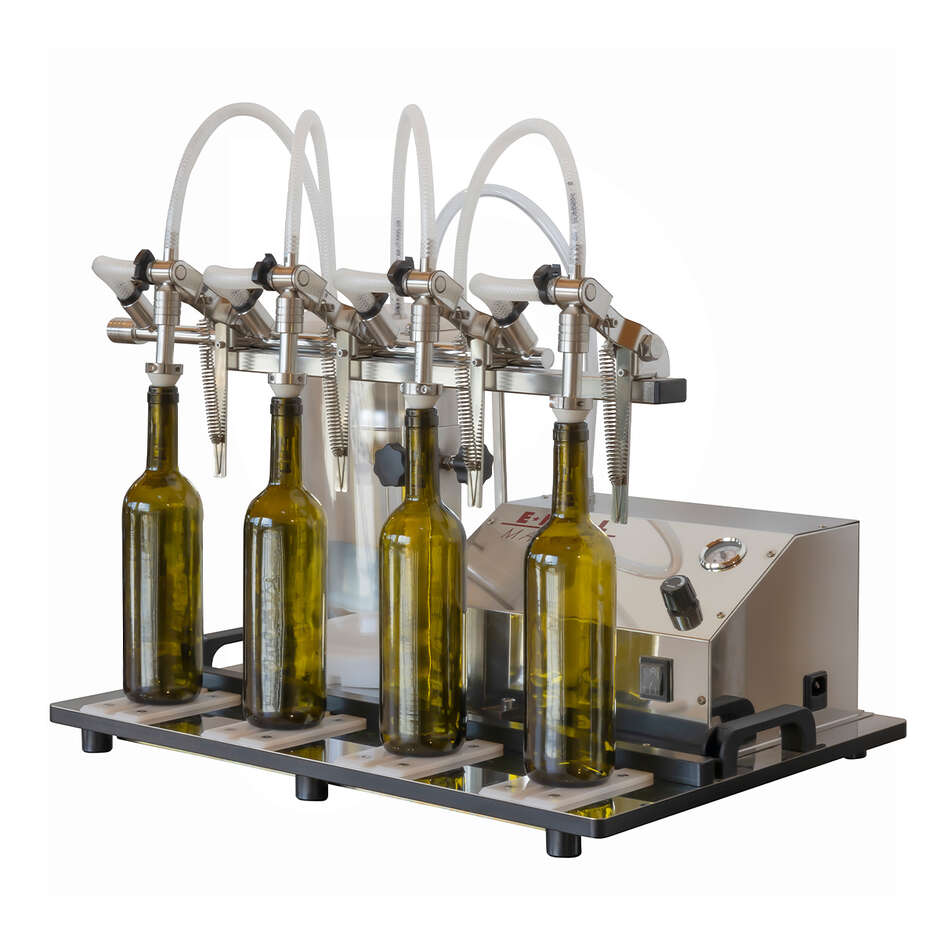 PNEUMATIC Enolmaster filling machine with pyrex vessel