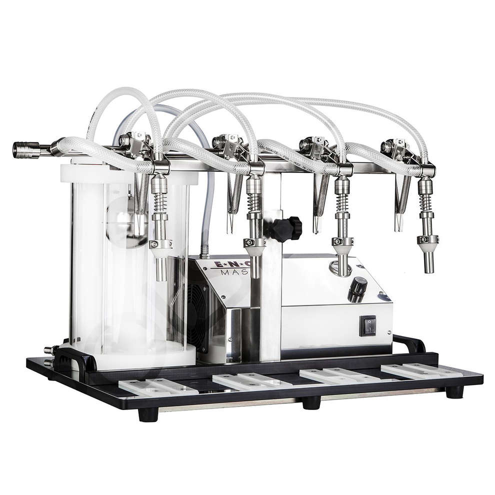 PNEUMATIC Enolmaster filling machine with pyrex vessel