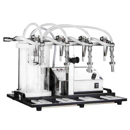 PNEUMATISCHE Enolmaster Abfüllmaschine mit Pyrexglas Vase