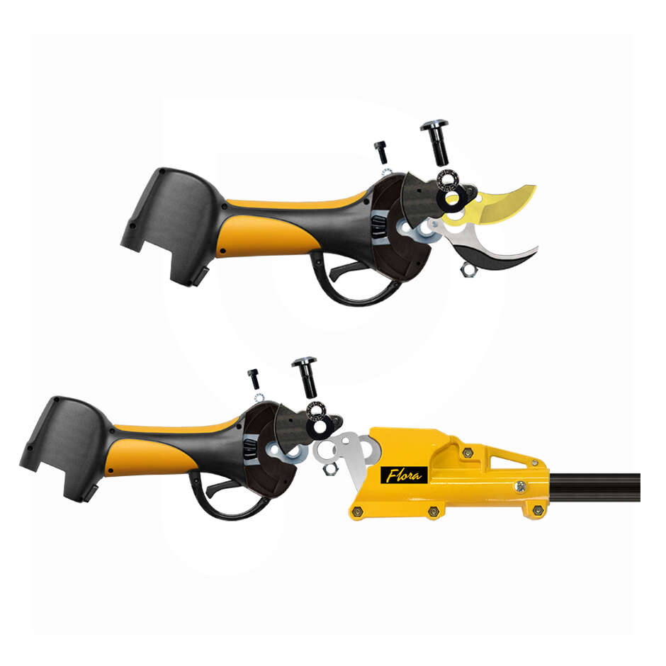 Sécateur électrique Flora PC32 avec rallonge et deux batteries Agritec