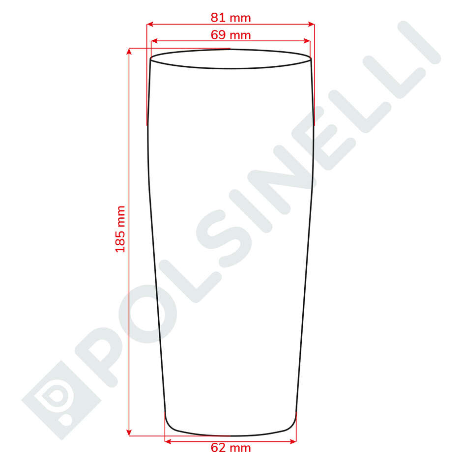 Polsinelli Bierglas 480 ml (6 Stück)