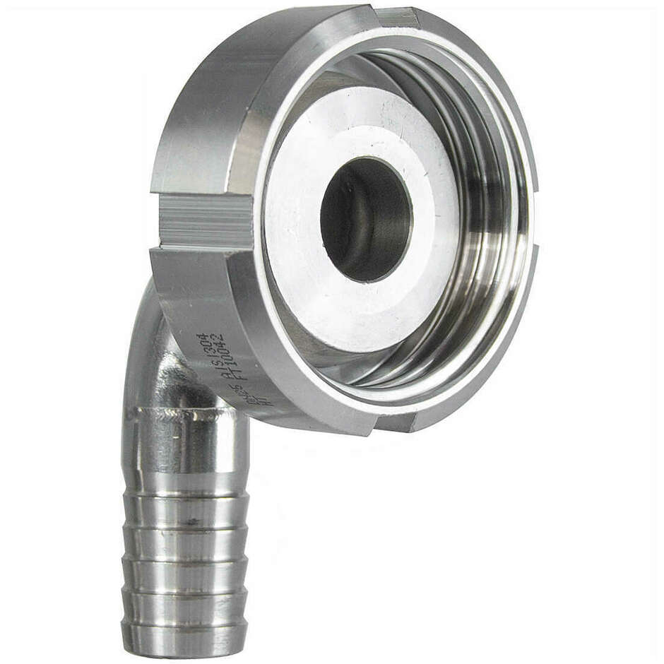 Portagomma curvo Inox DIN25 M c/girello per PG 25