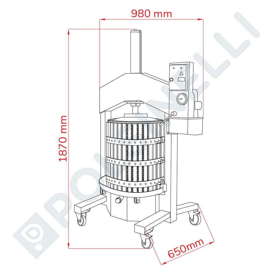 Presse Verticale Alfa 40 Inox à Cage Tournante