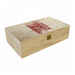 Printed Pine Wood 2 Places Wine Bottles Box (1 piece)