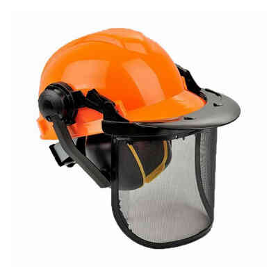 Protective helmet with visor and earphones
