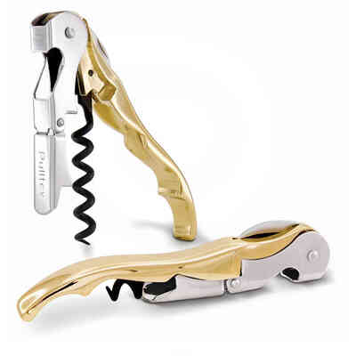 Pulltap's Gold Classic Luxury corkscrew with leather case