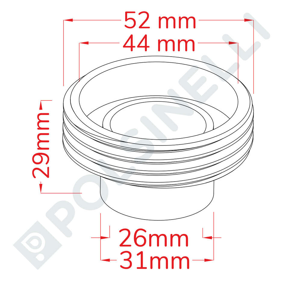 Raccord en acier inoxydable DIN 25 F X DN 25 à souder