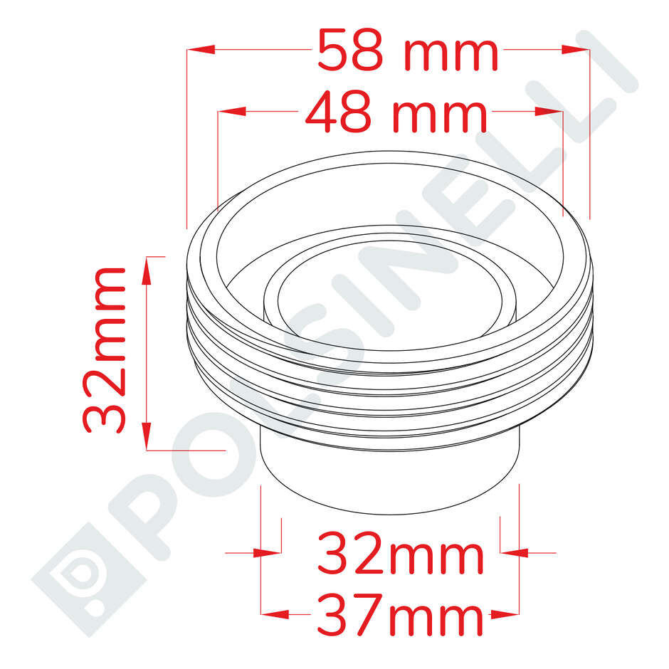 Raccord en acier inoxydable DIN 32 F X DN 32 à souder