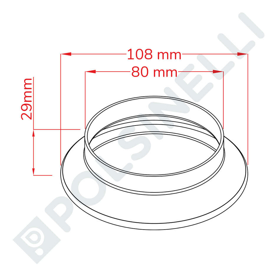 Raccord en acier inoxydable Garolla 80 X DN 80 à souder