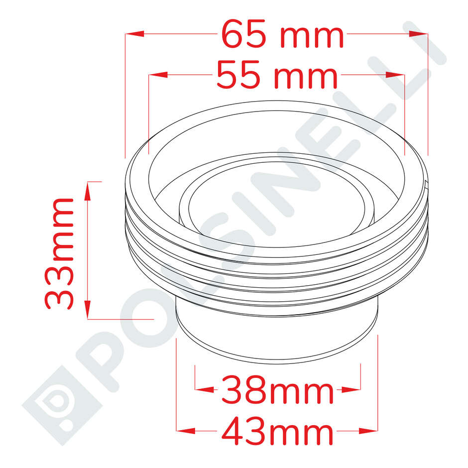 Raccordo inox DIN 40 F a saldare 
