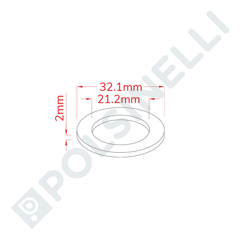 Red fibre gasket 1/2"