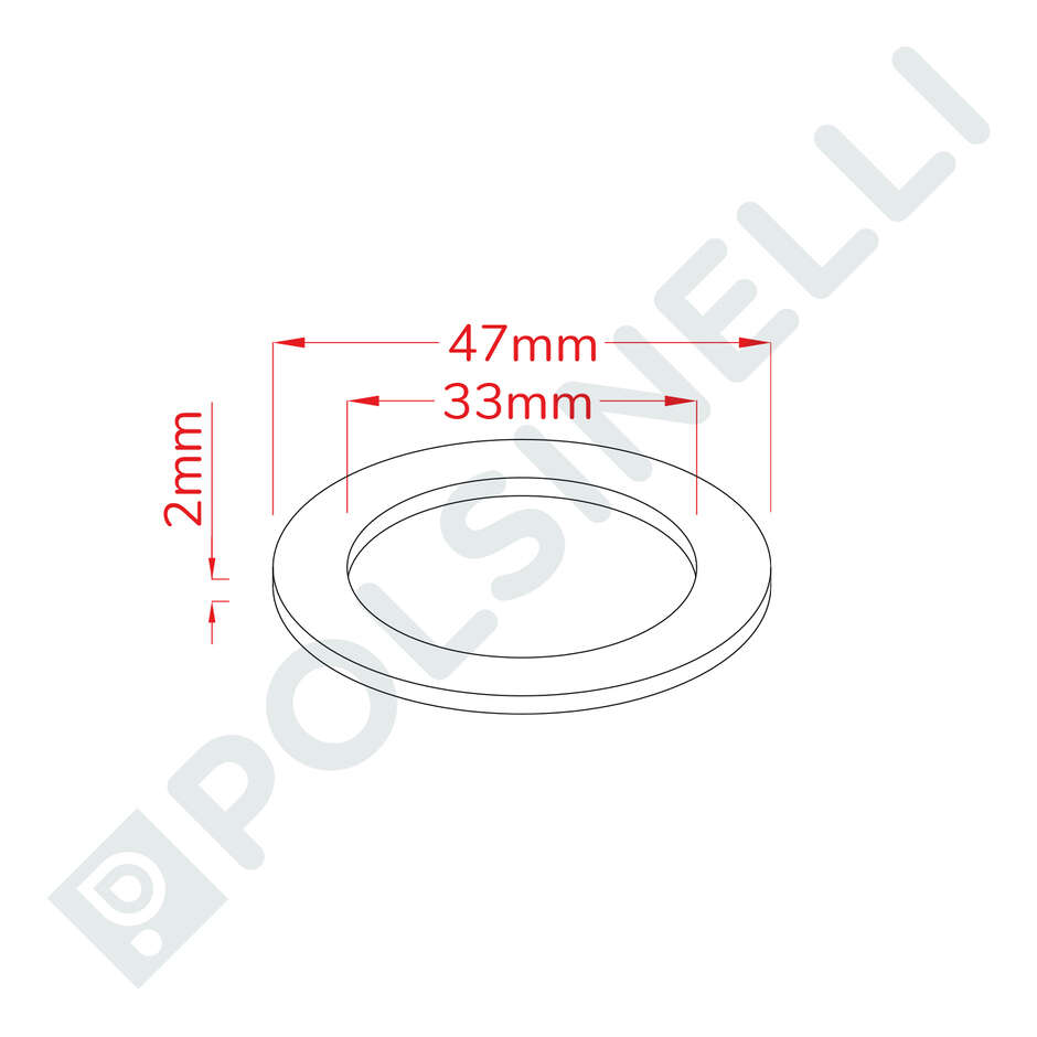 Red fibre gasket 1"