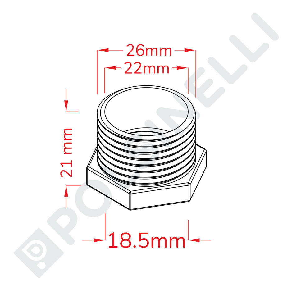 Reduzierstück 3/4" x 1/2"