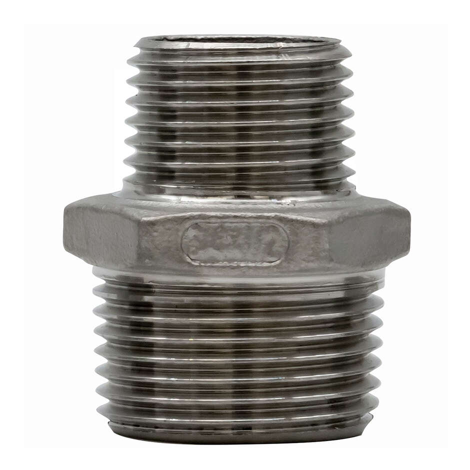 Acier réduit mamelon hexagonal 3/4" x 1/2"