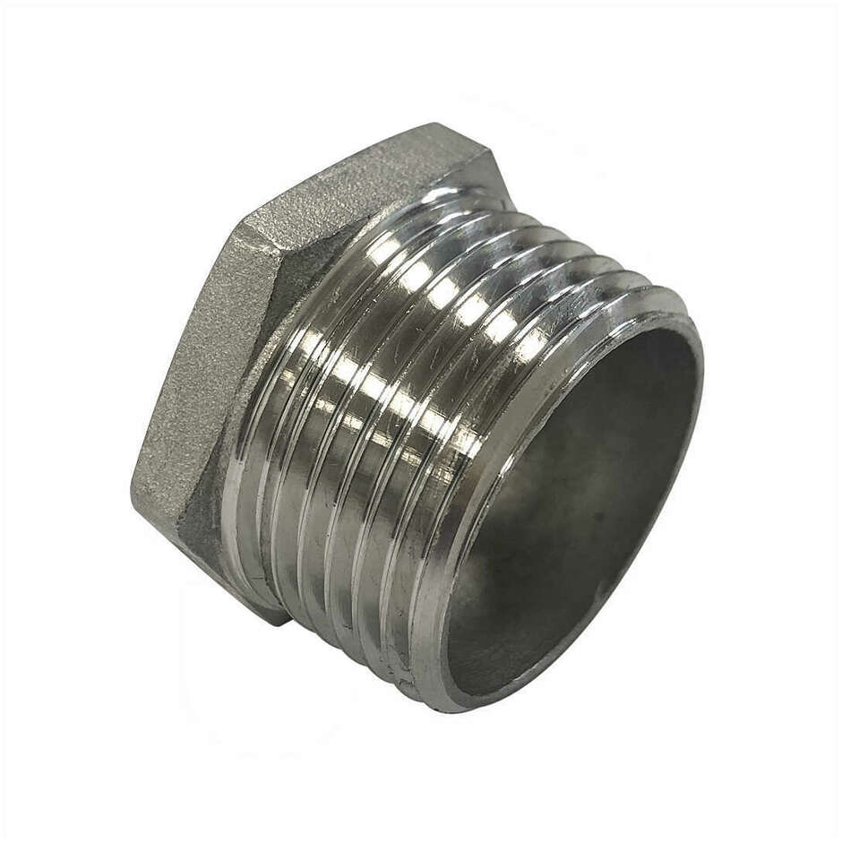 Réduction filetée Inox 1" 1/2 x 1/2"