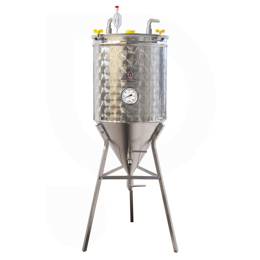 Refrigerated conical trunk beer fermenter 60° 50 L