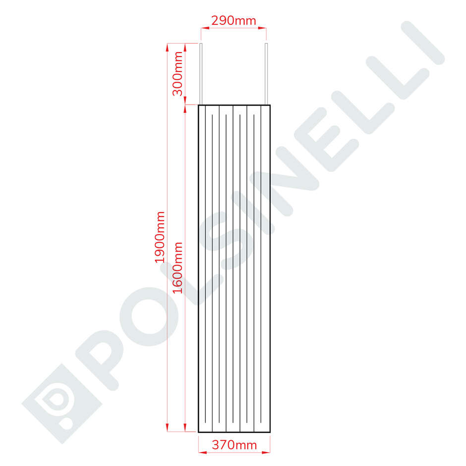 Refrigerating stainless steel plate 370 x 1600