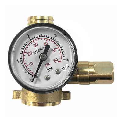 Regulating valve with pressure gauge for Baby filter