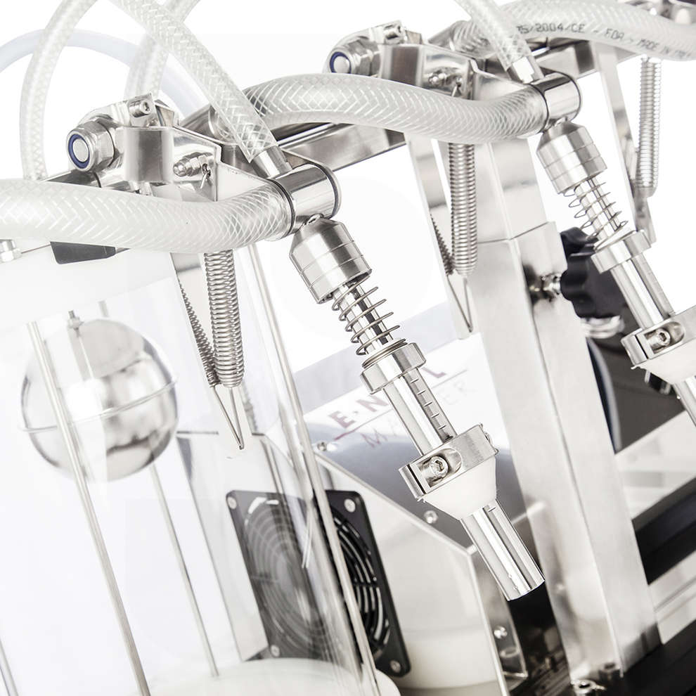 Remplisseuse Enolmaster PNEUMATIQUE avec récipient en pyrex