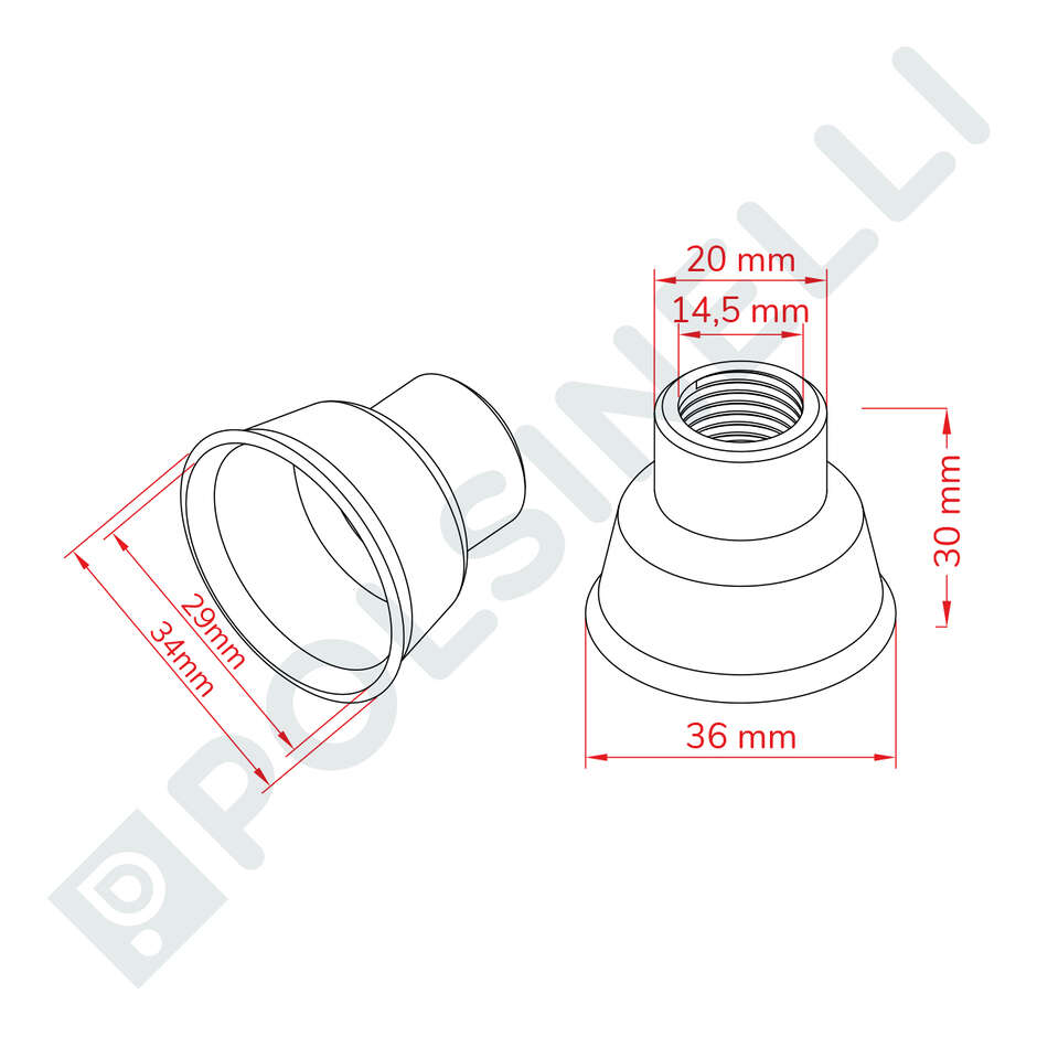 Replacement housing ∅ 26 for Emily capping machine