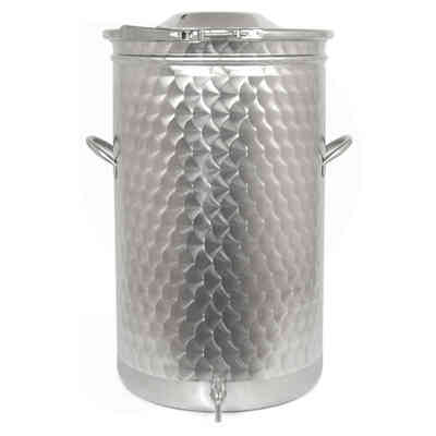 Réservoir en acier inoxydable avec couvercle à pince conique 120 L