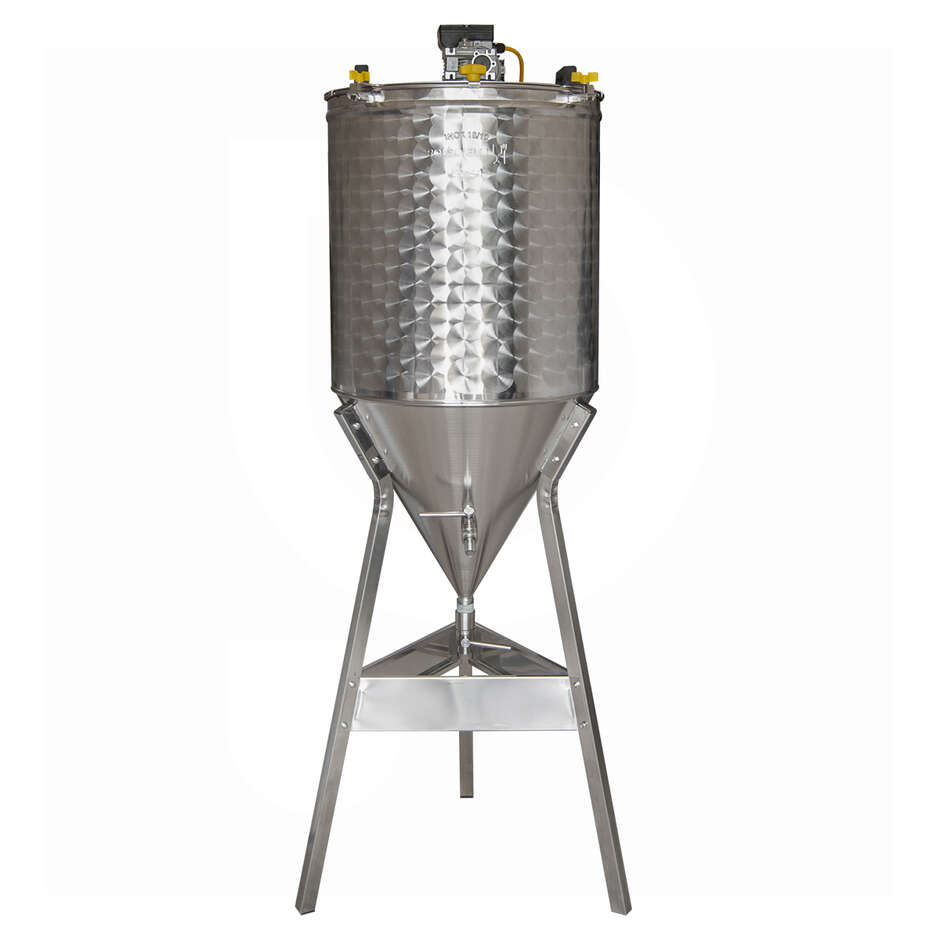 Réservoir motorisé en acier inoxydable tronconique 60° 50 L