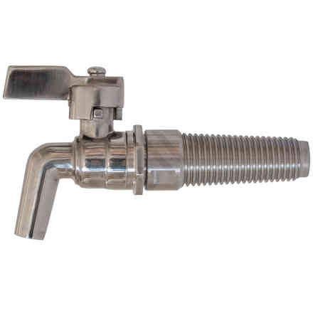 Robinet inox 1/2" avec cône en acier pour barils