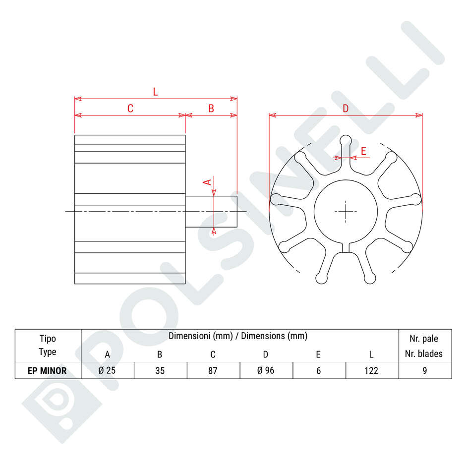 Rotor CR para EP MINOR