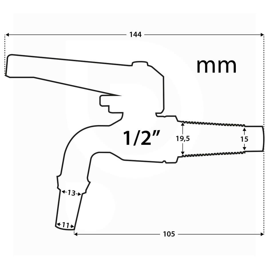 Rubinetto A Leva Inox Per Botti In Legno Vino | Enologia