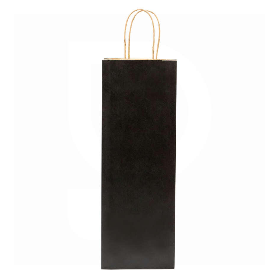 Sac avec cordon pour 1 bouteille Noir (25 pièces)