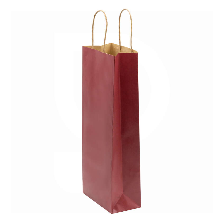 Sac avec cordon pour 1 bouteille Rouge (25 pièces)