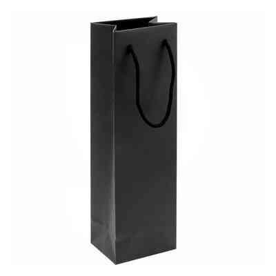 Sacco Barolo con cordino per 1 bottiglia Nero (10 pezzi)