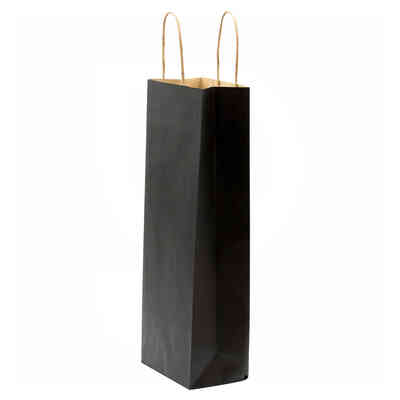 Sacco con cordino per 1 bottiglia Nero (200 pezzi)