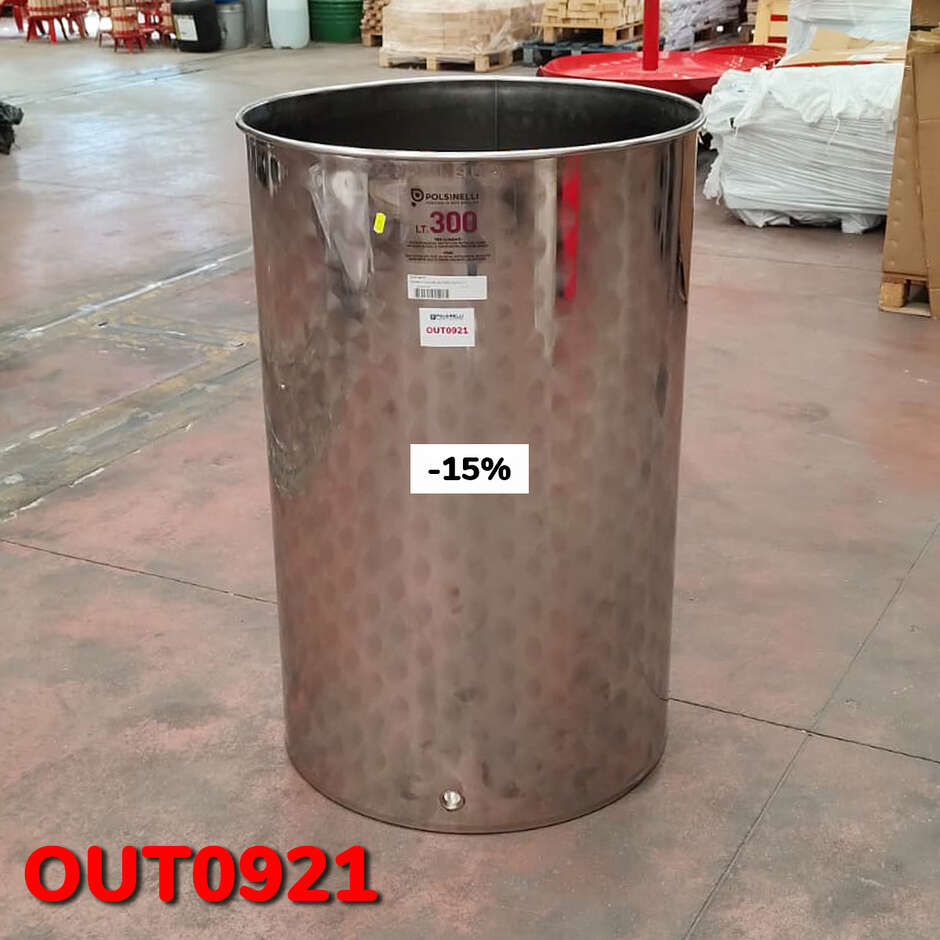 SAÍDA - Tanque de aço inoxidável de 300 L