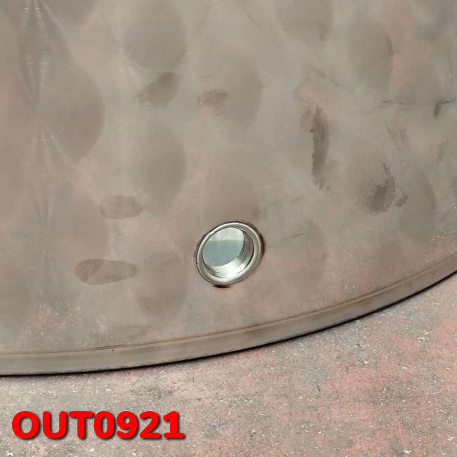 SAÍDA - Tanque de aço inoxidável de 300 L