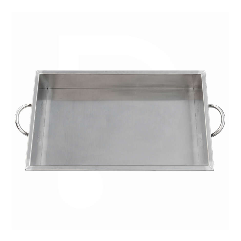 Sartén rectangular de acero inoxidable con asas 70x40