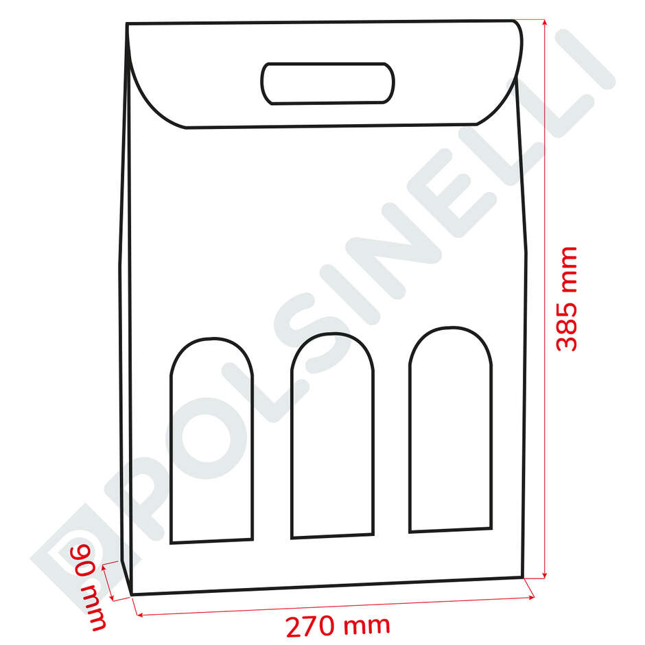 Scatola per bottiglie Beige effetto Galaxy 3 posti (10 pezzi)