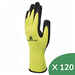 Schwarze latexbeschichtete Handschuhe – Größe 10 (XL) (120 Stück)