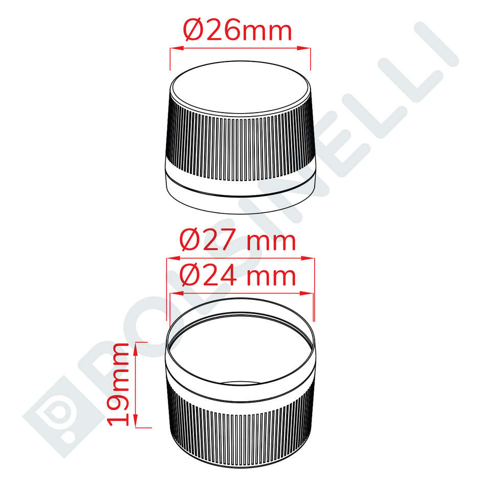 Selbstdichtender Verschluss für Marasca Flaschen halbweiß 100 ml (100 St)
