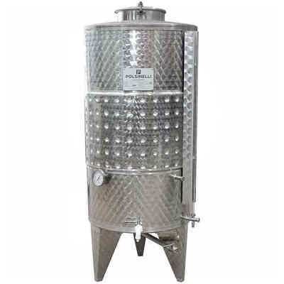 Serbatoio inox 1000 L Conico 10° da Stoccaggio Refrigerato - Ø930 