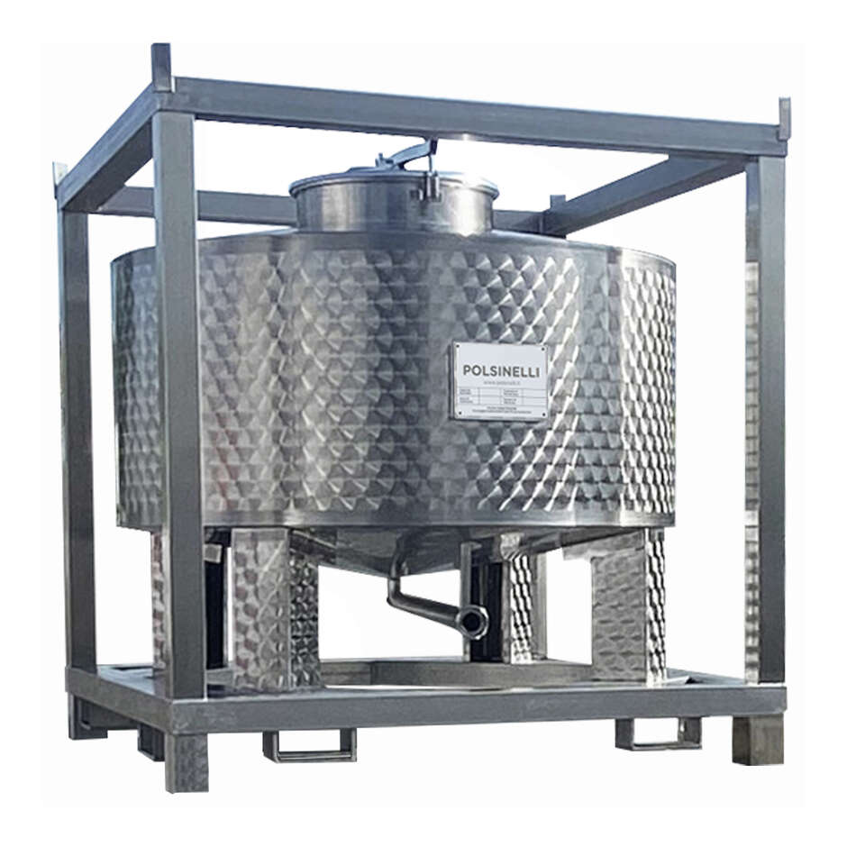 Serbatoio Inox 1000 L Conico 10° Pallettizzabile e Sovrapponibile