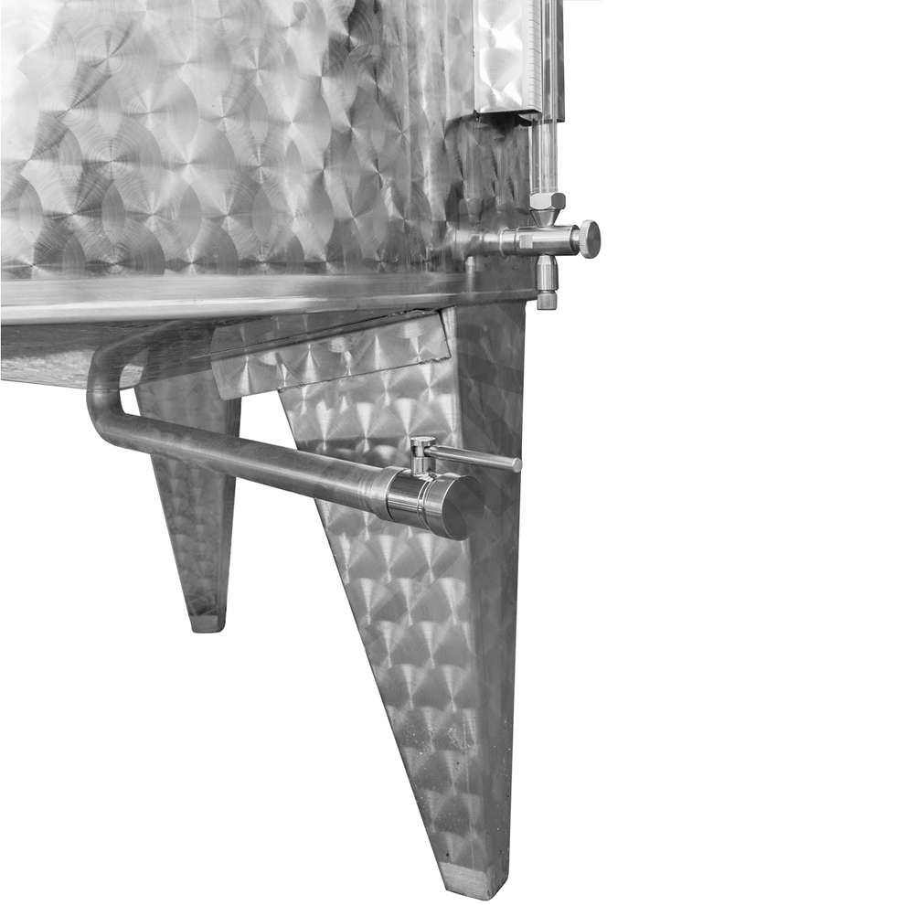 Serbatoio Inox 1000 L Ø930 Conico 10° da Stoccaggio con Portella Ø300