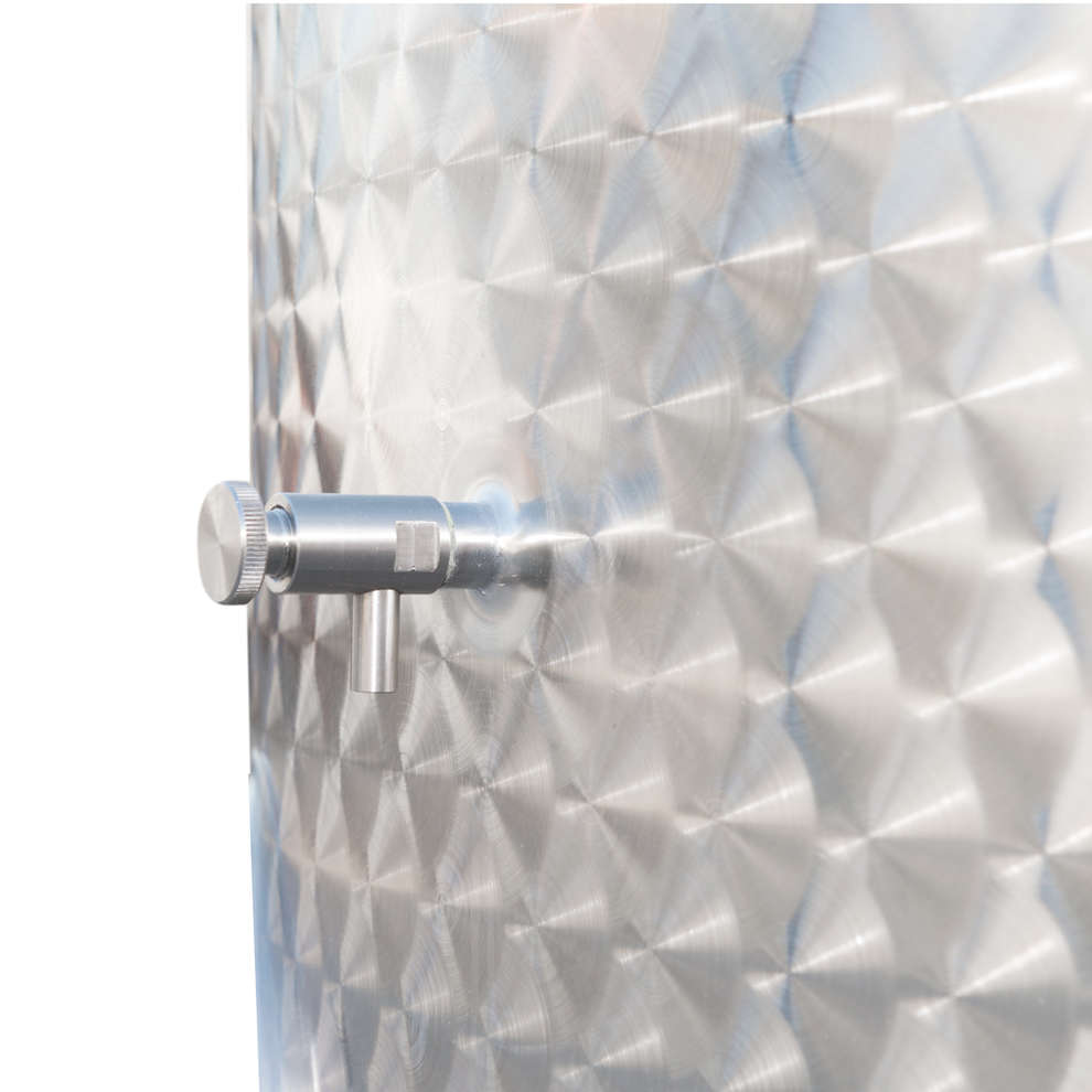 Serbatoio Inox 1500 L Conico 10° con Galleggiante ad Aria e Portella Ø300