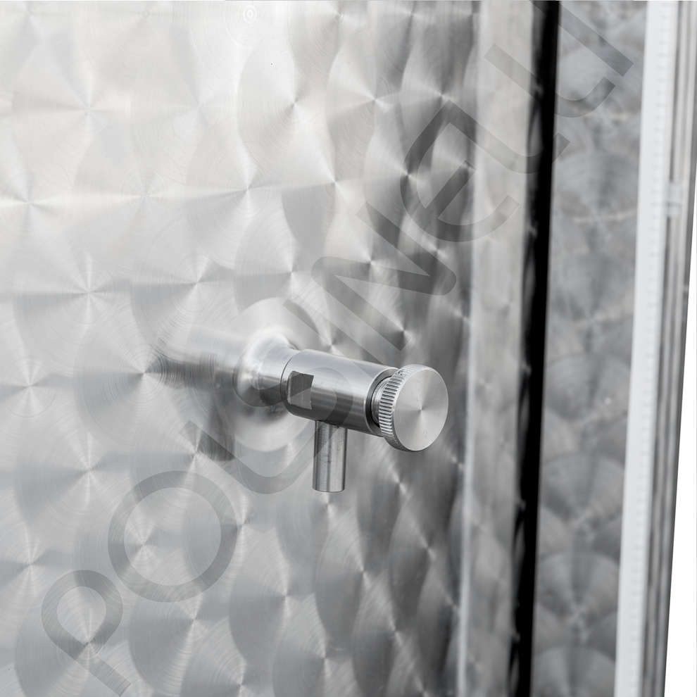 Serbatoio Inox 1500 L Conico 10° da Stoccaggio con Portella Ø300