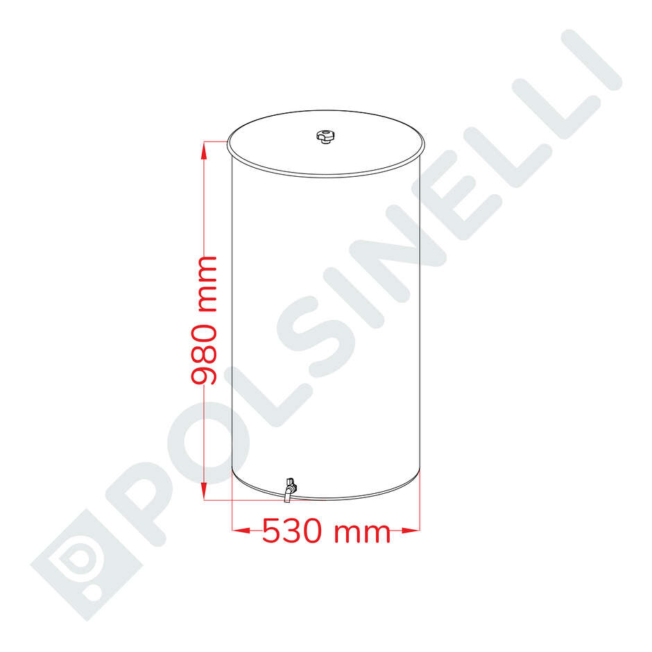 Serbatoio Inox 200 L